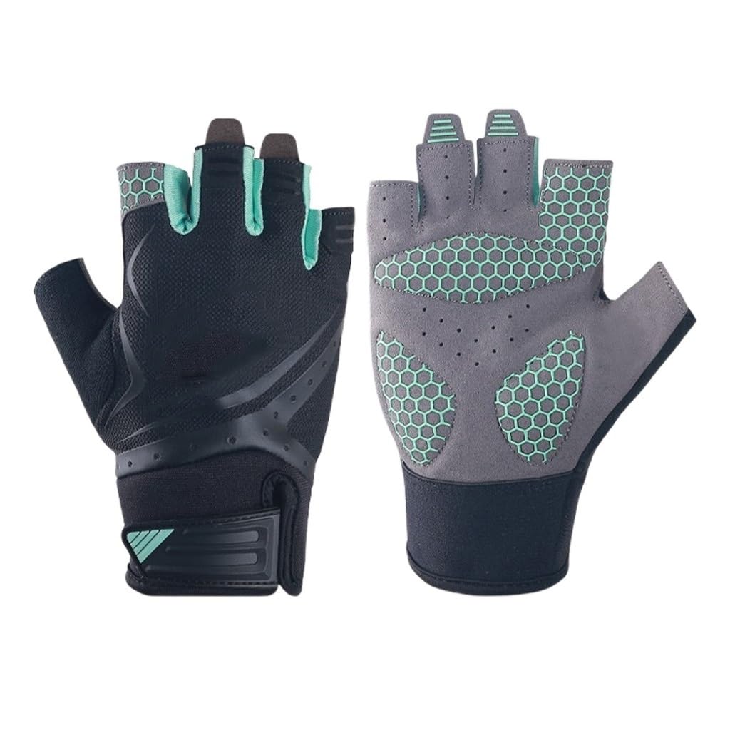 Guantes de Fitness Guantes Deportivos Ligeros Almohadillas de Mano de Medio Dedo Guantes de Ciclismo de Entrenamiento
