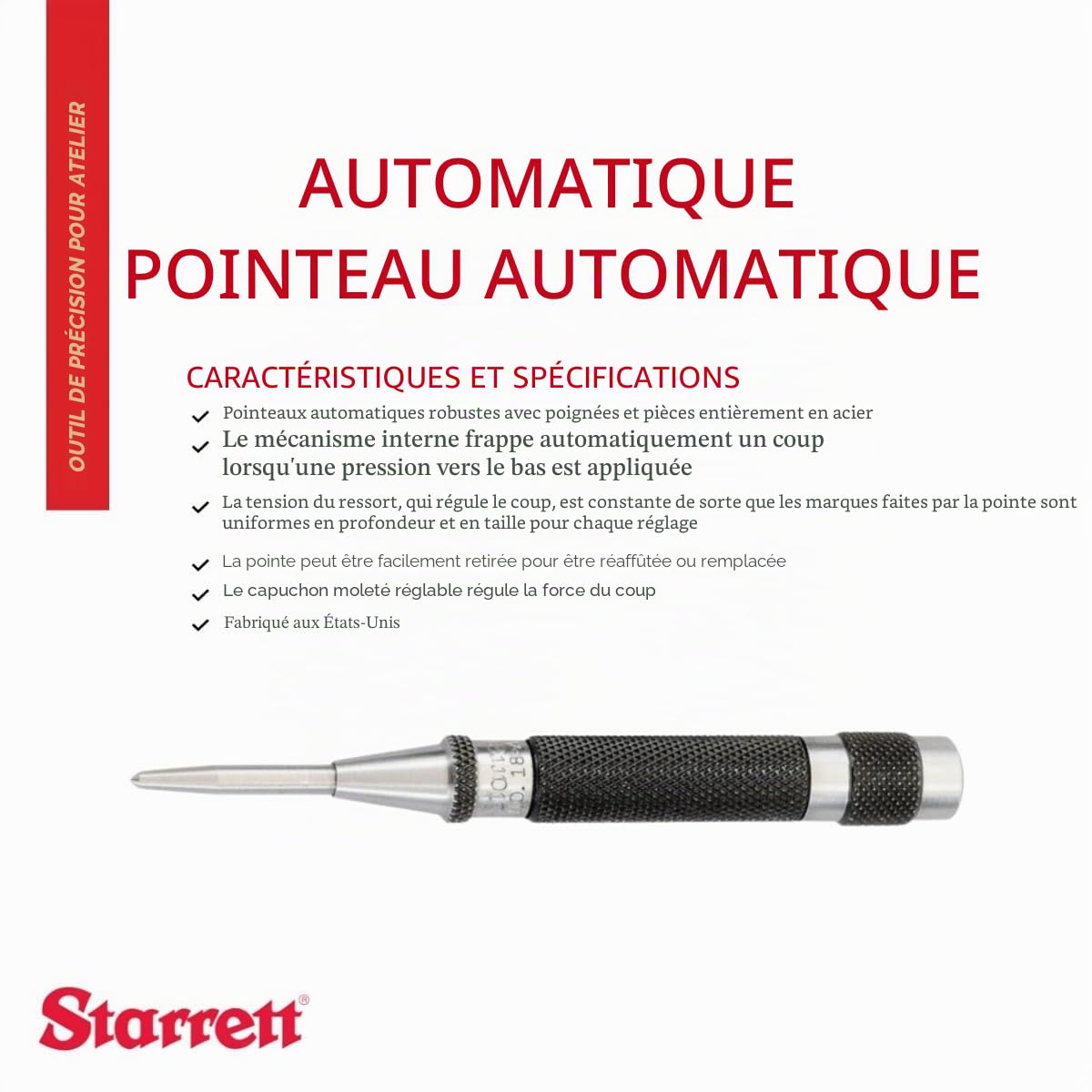 Starrett GRANETE AUTOMATICO Gris 1 Unité (Lot de 1)