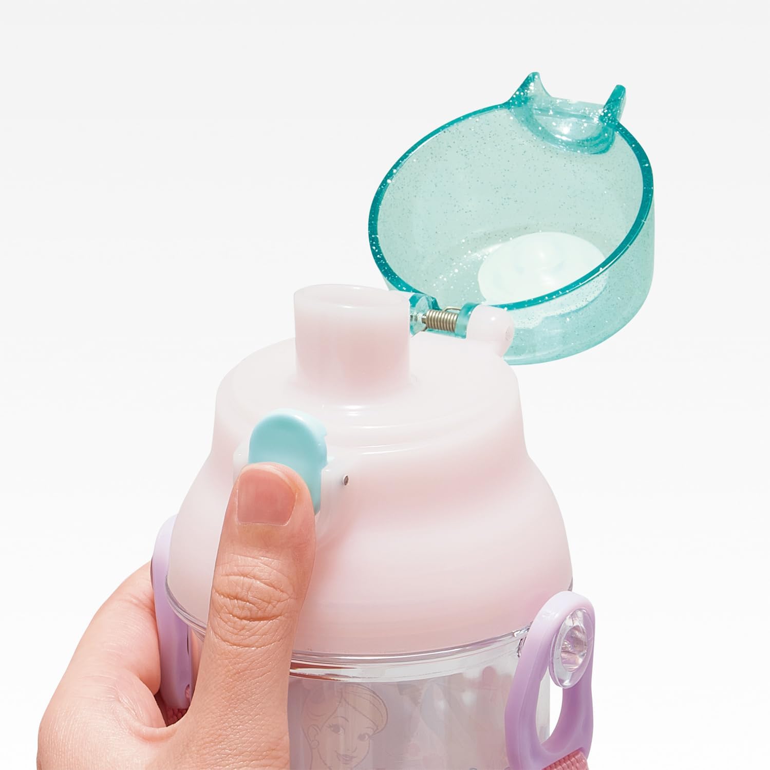 Skater PSB5TR69006 Children's Clear Water Bottle, 16.2 fl oz (480 ml), Plastic, Clear Bottle, Made in Japan, Disney Princess, 25 Girls