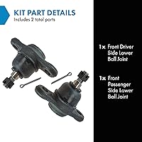 Vista 856 de TRQ, junta de rótula inferior delantera para el lado del conductor y del acompañante