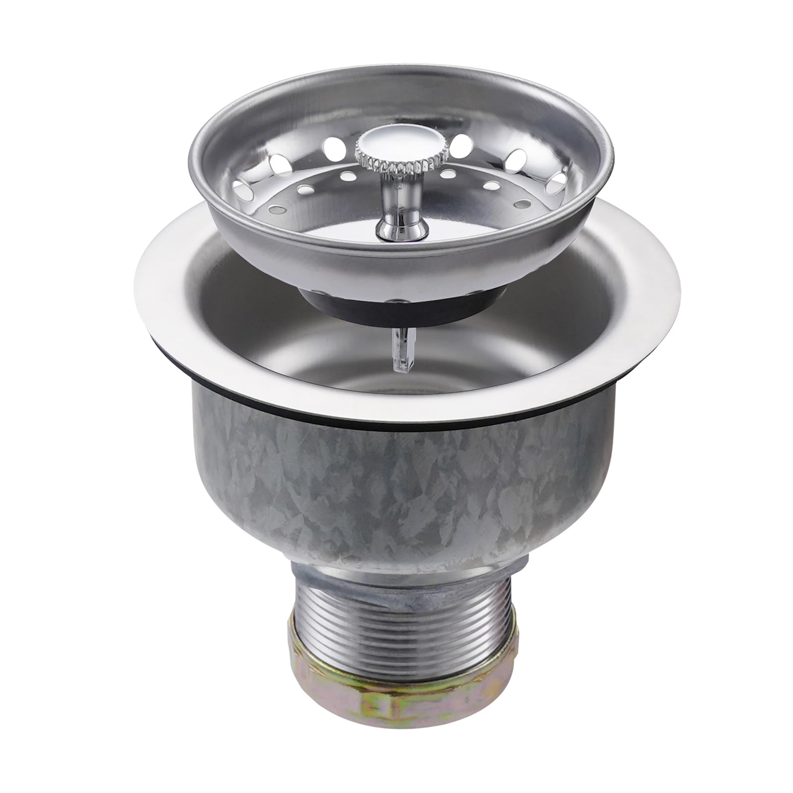 Passoire à panier d'évier ZM en acier inoxydable durable avec vidange de 8,9 cm