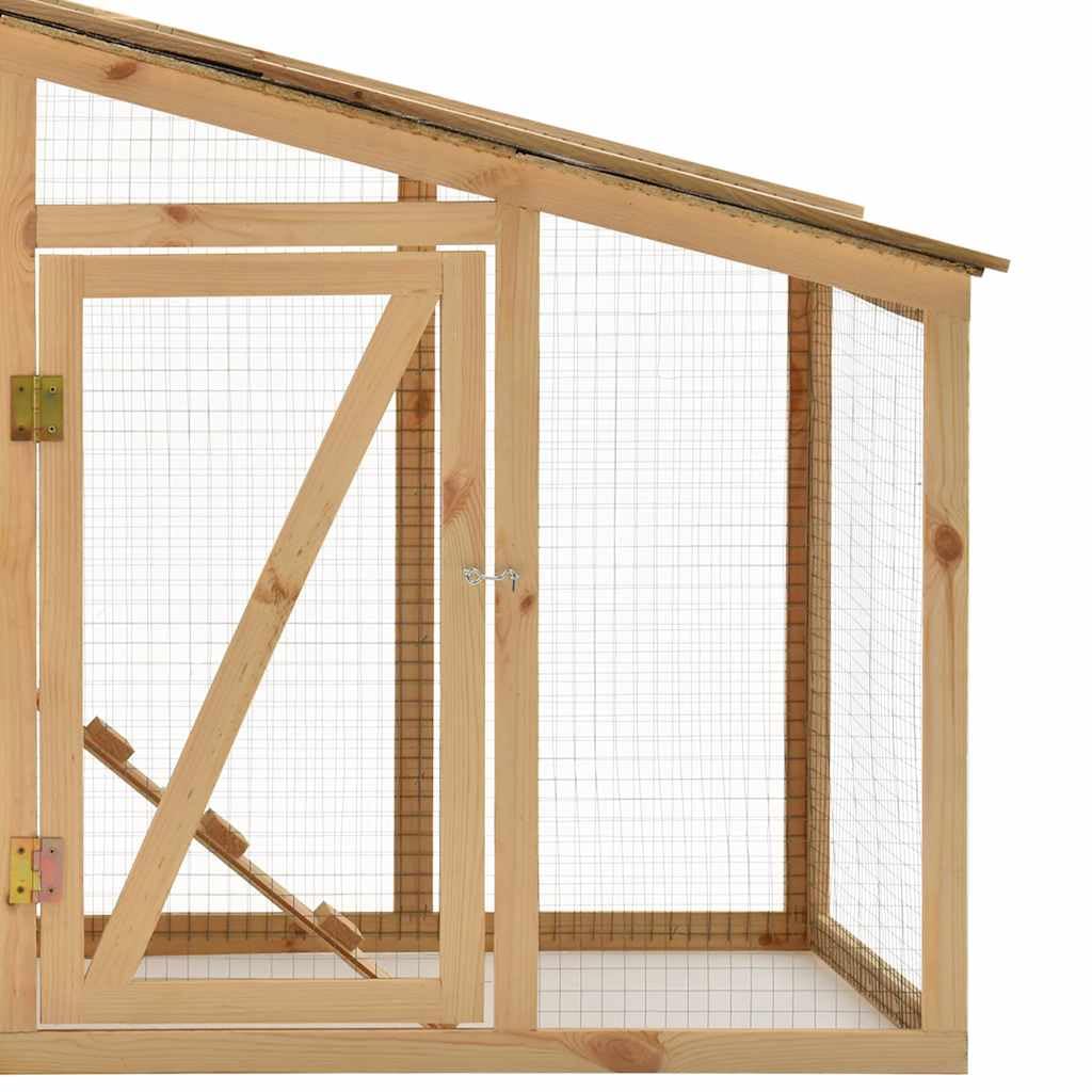 Jaula para gallinas, madera maciza de pino, 178 x 67 x 92 cm, jaula para gallinas, conejos, gansos, palomas y codornices