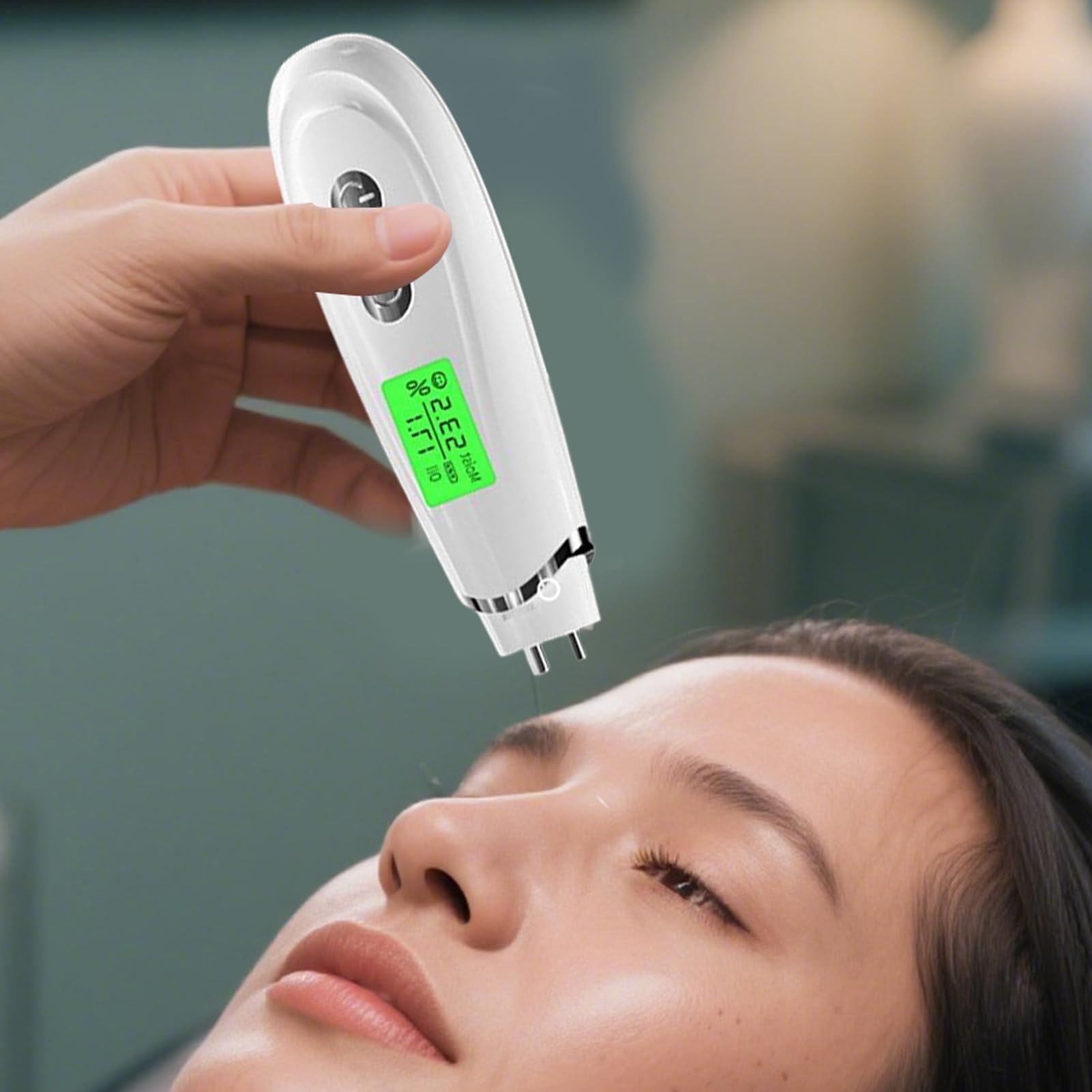 Medidor de hidratación de la piel, analizador de humedad facial, pantalla LCD portátil profesional, detector de aceite de agua, dispositivo de cuidado facial para mujeres y niñas