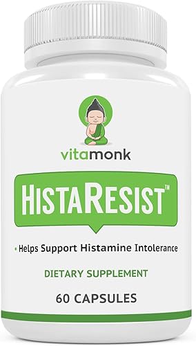 VitaMonk Bloqueador de histamina para la intolerancia a la histamina - HistaResist - Suplemento de enzima DAO Dosis óptima de diamina oxidasa para