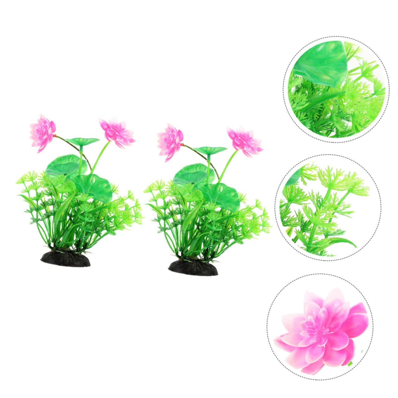 Happyyami 5 Juegos Paisajismo del Acuario Suministros para Peceras Picos De Riego Aire Artificial Plants Aqua Plant Accesorios para Peceras Decoraciones Planta De Pecera 2 Piezas * 5