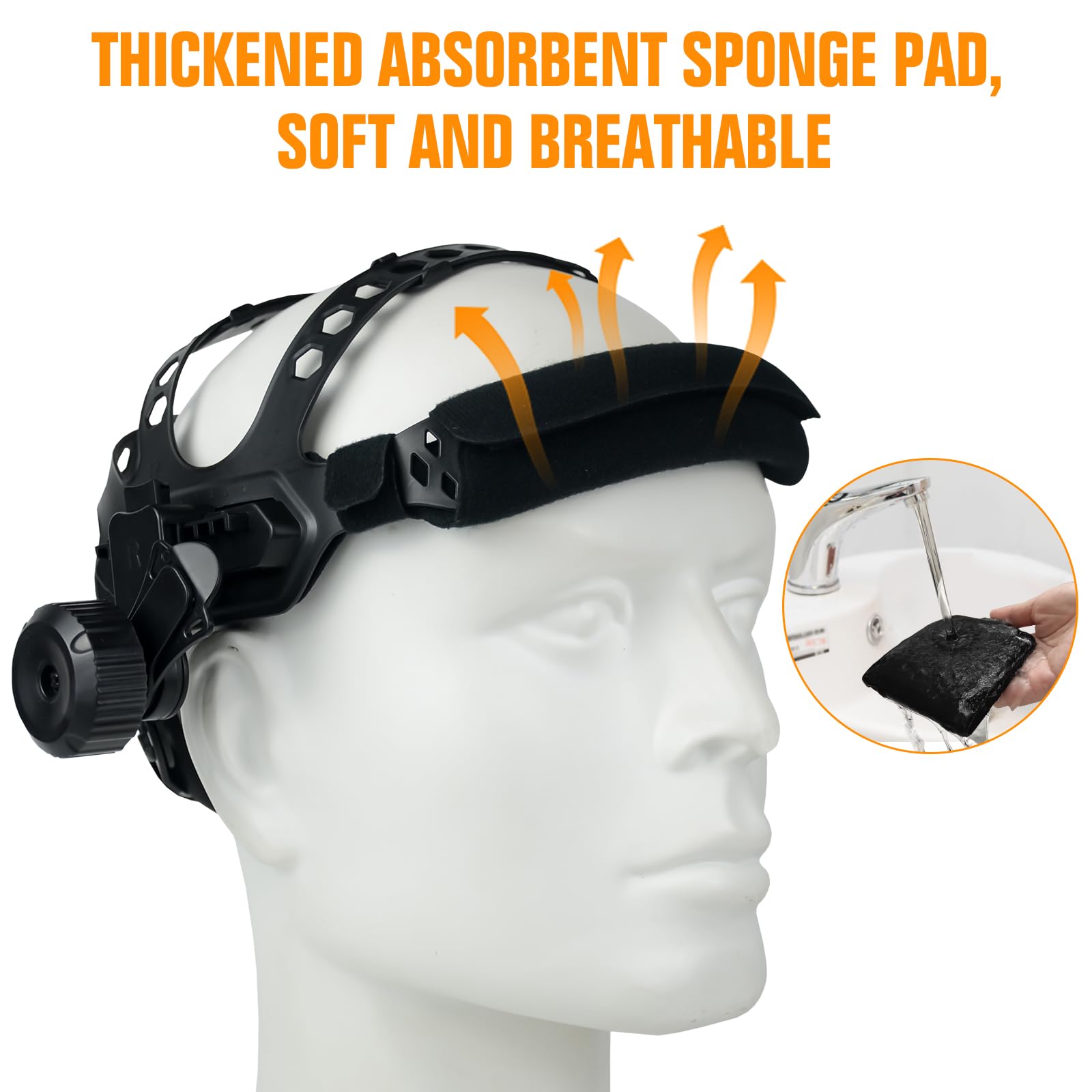 TRQWH Casco de repuesto para casco de soldadura, campana de soldadura de agujero cuadrado, casco de soldadura cómodo y flexible, accesorios de casco de soldadura