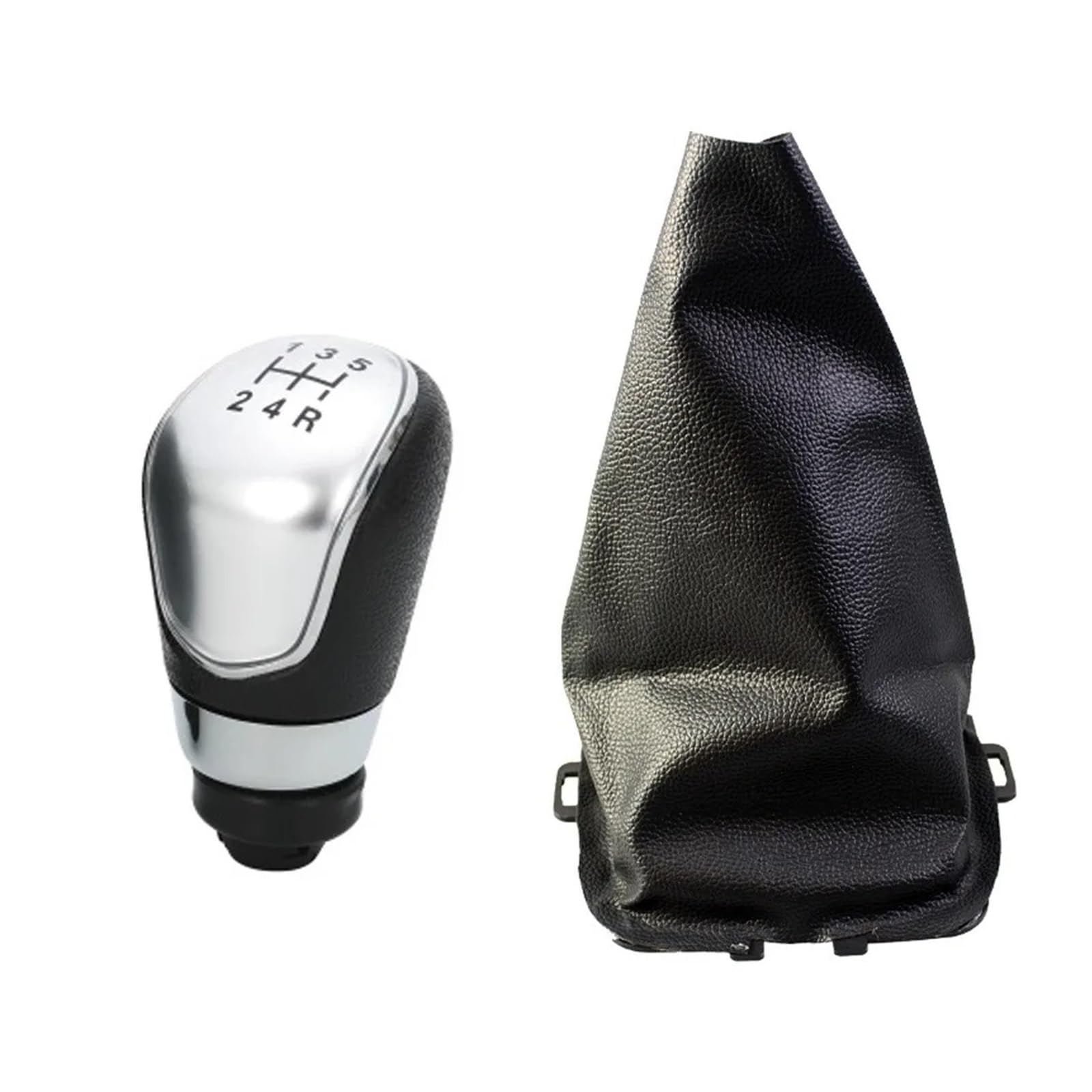 SAUANMNKTP Gearshift Knob for Fiesta 2008-2012 5/6 Speed Manual Gear Shift Knob Gaiter Boot Cover