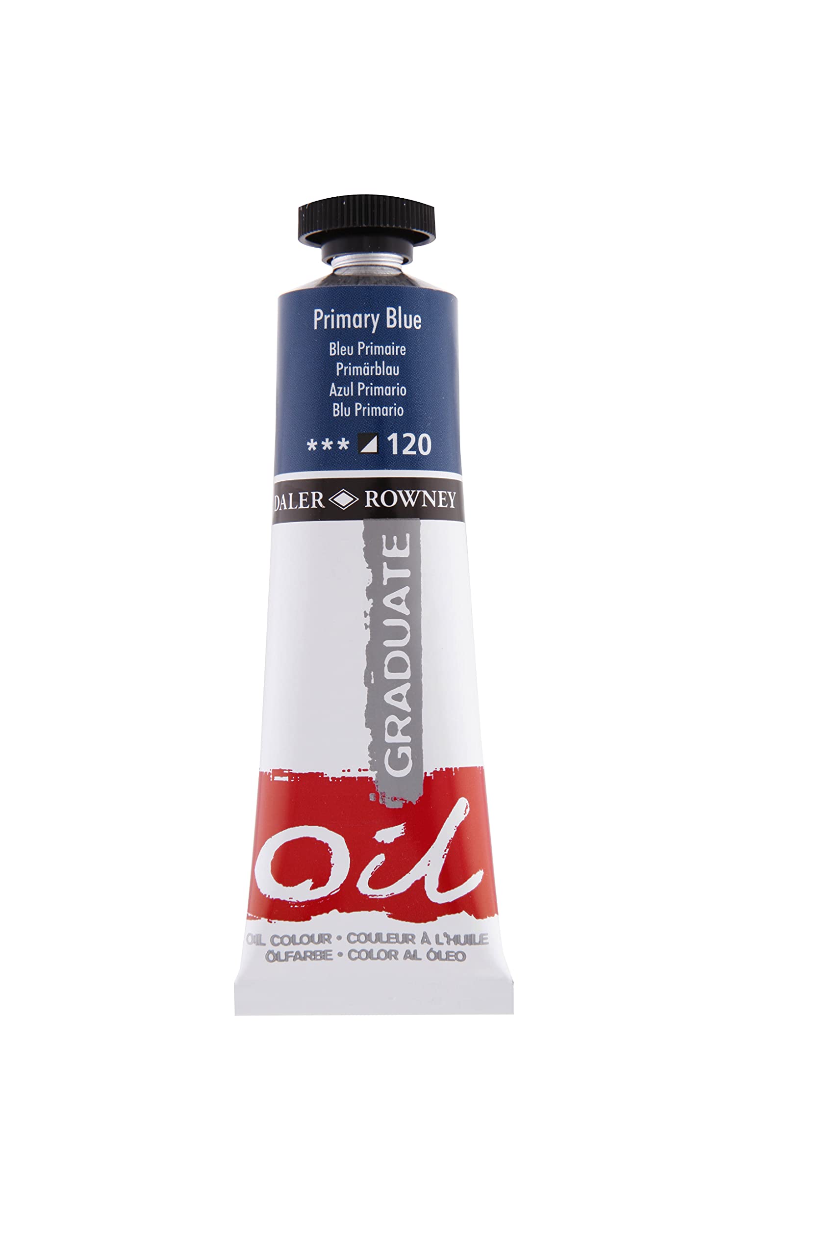 Daler-Rowney Graduate Oil Paint, Aluminium Tube, 1.28oz - 38 ml, Primary Blue