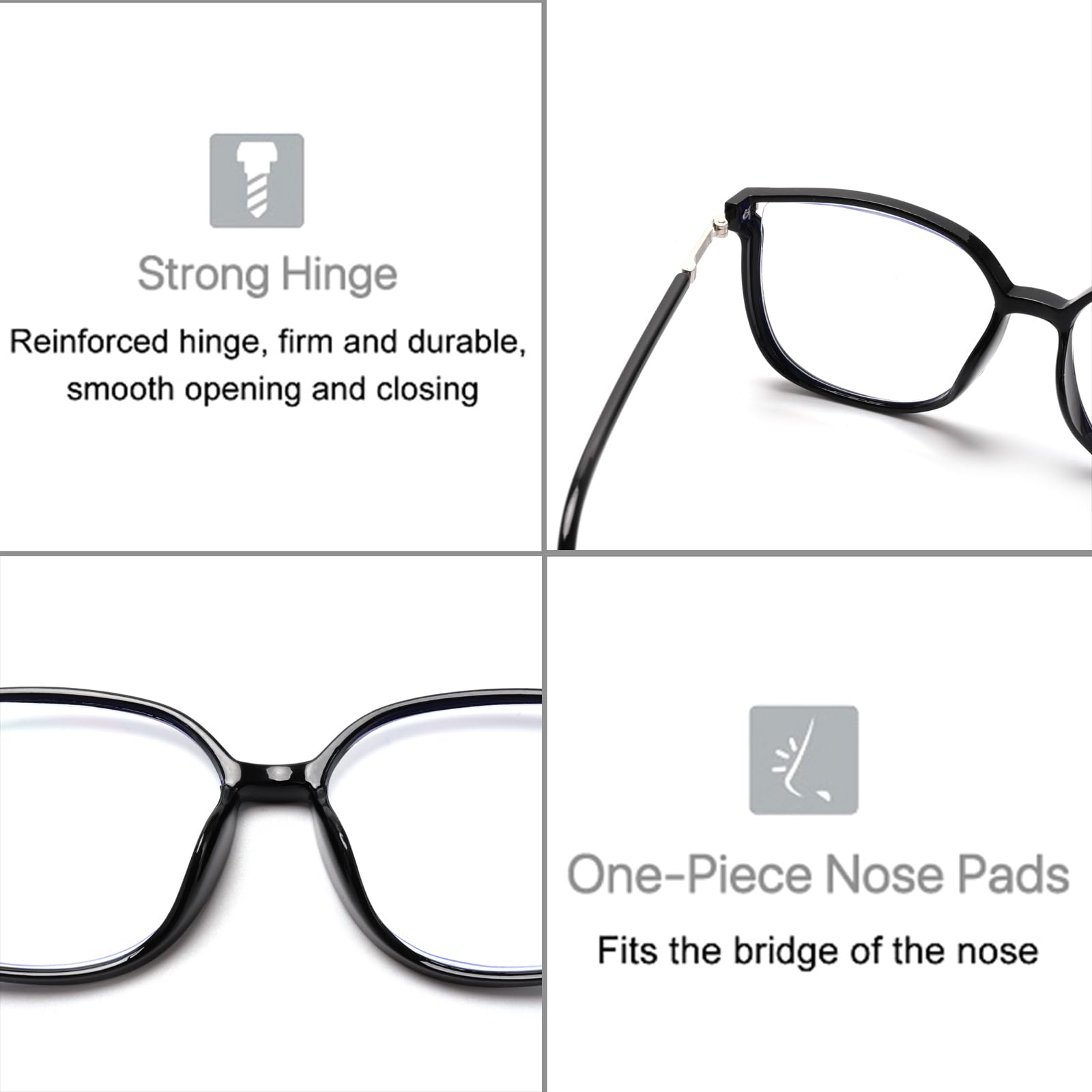 VANANA Fashion Reading Glasses for Women Anti Blue Light Reading Glasses - Image 3