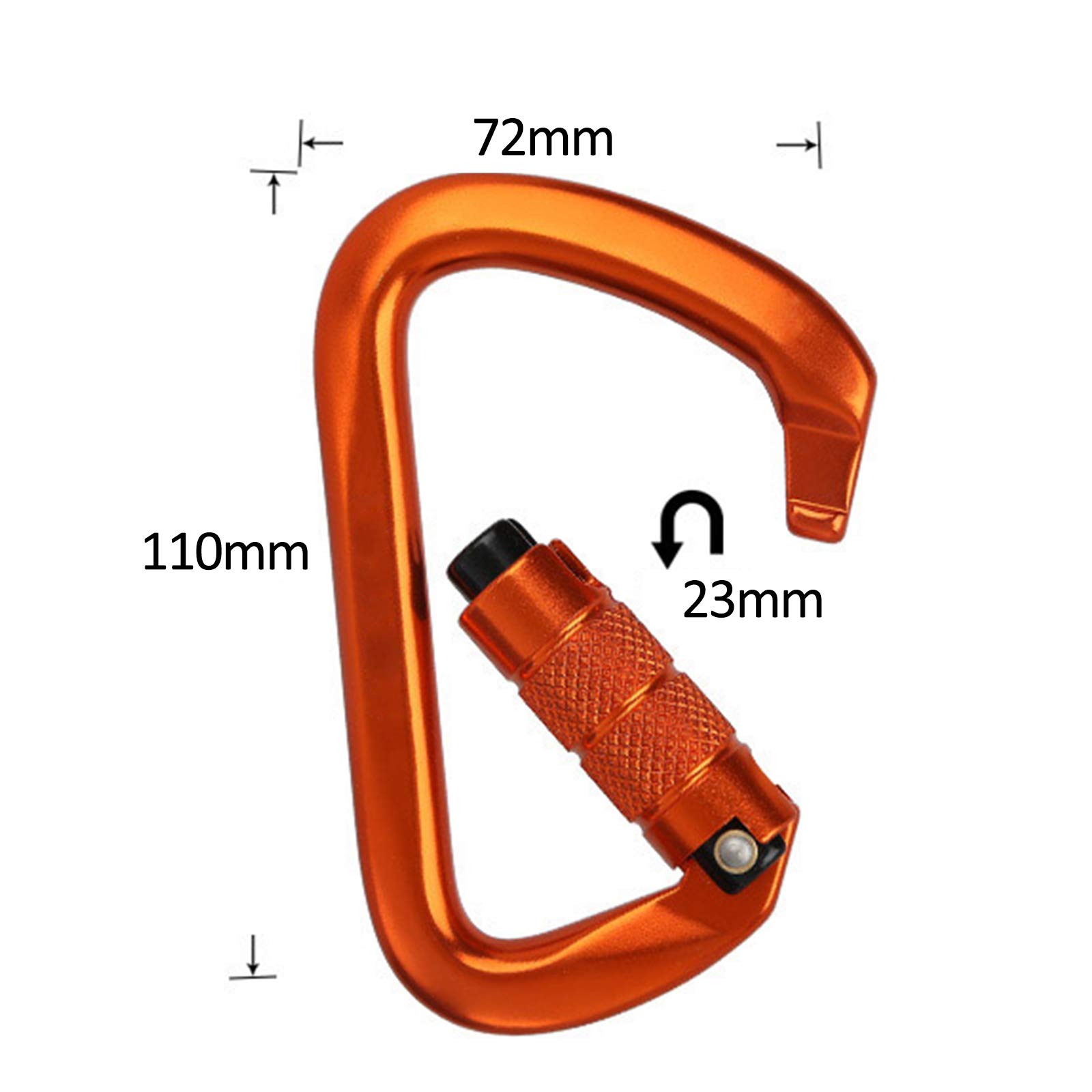 ArinkO Paquete de 2 mosquetones de Aluminio livianos, Ideales para Acampar y Hacer Caminatas
