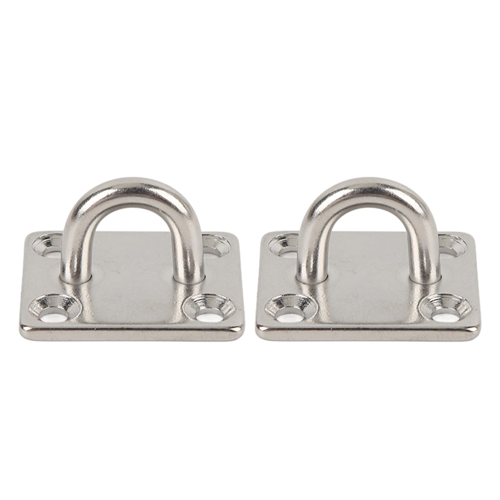 Stainless Steel Square Pad Eye Marine Grade Heavy Duty Robust Construction Secure Attachment for Boat Yacht 2Pcs (40 X 50mm/1.6 X 2.0 in)