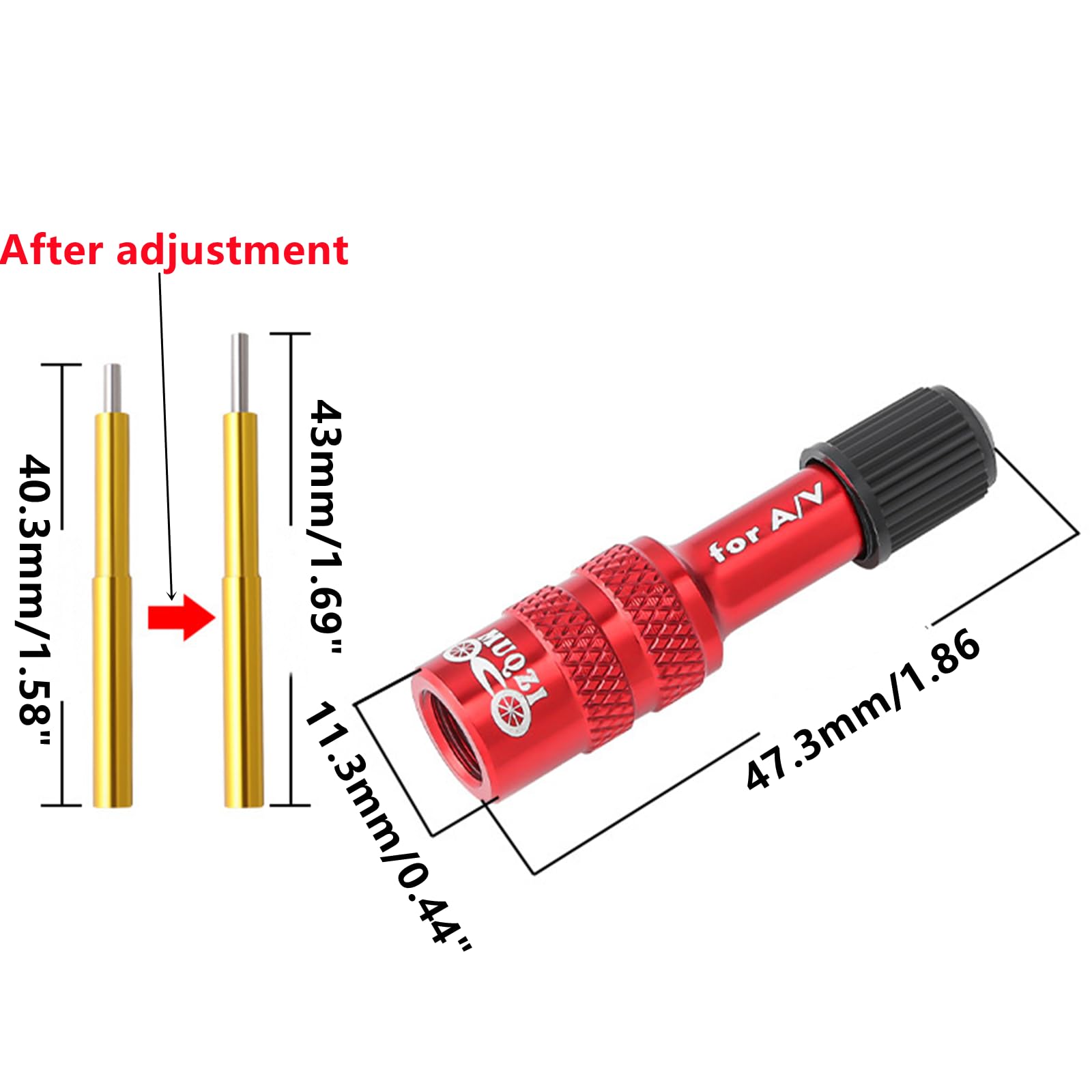 Bike Fork Valve Adapter Bike Pump Adaptor, Shock Pump Valve Adapter - Image 2