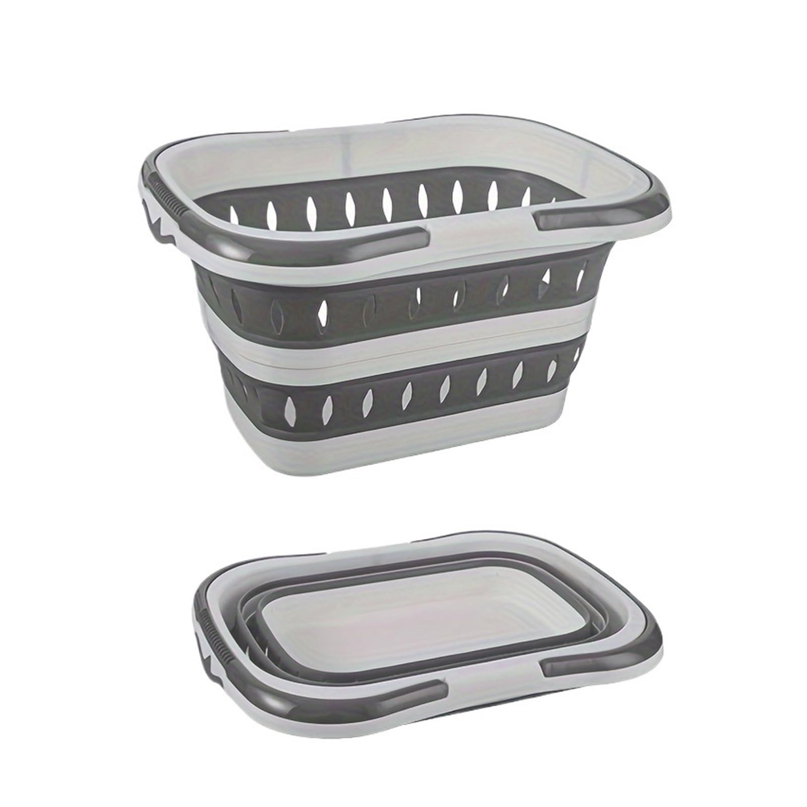 Foldable Shower Caddy Basket with Handle Collapsible Plastic Organizer for Bathroom Dorm Kitchen Gym