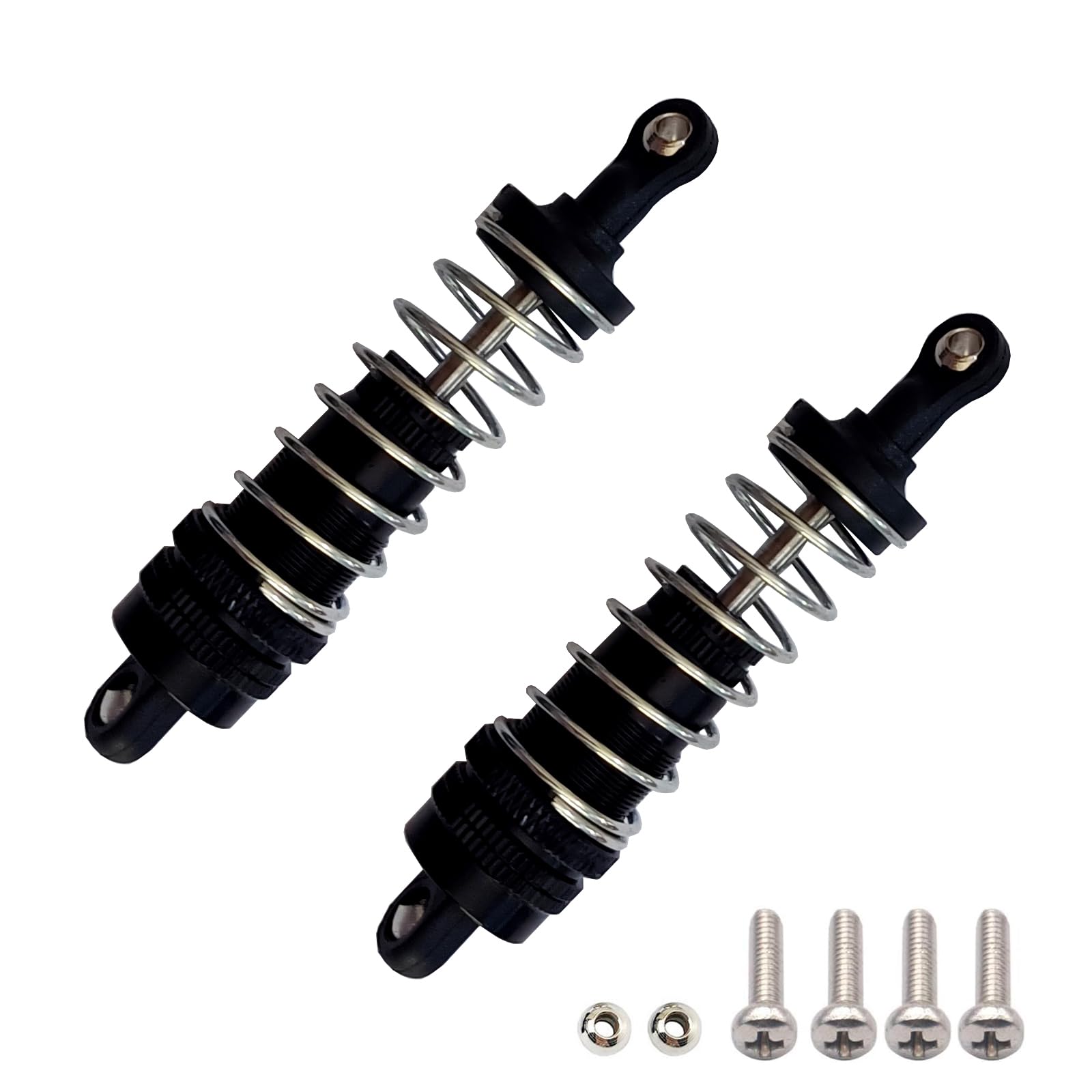 2-Pack RC Car Shock Absorbers Metal Damping Damper Compatible with WLtoys 144001 1/14 Scale RC Car Buggy Upgrade Parts