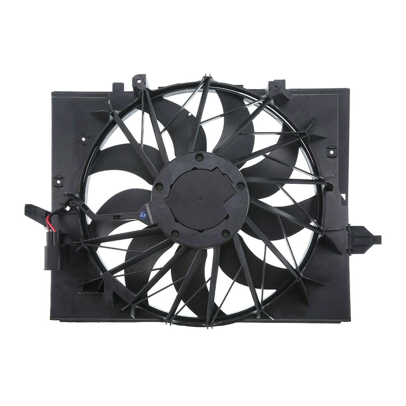 MAPHRWZ Radiator Cooling Fan Plastic Assembly E60 E63 E64 E65 for BMW for 525i for 525xi for 528i for 528xi for 530i for 530xi for 545i for 645Ci for 750Li for 750i 600W-Rated Power 3 Pins 12V