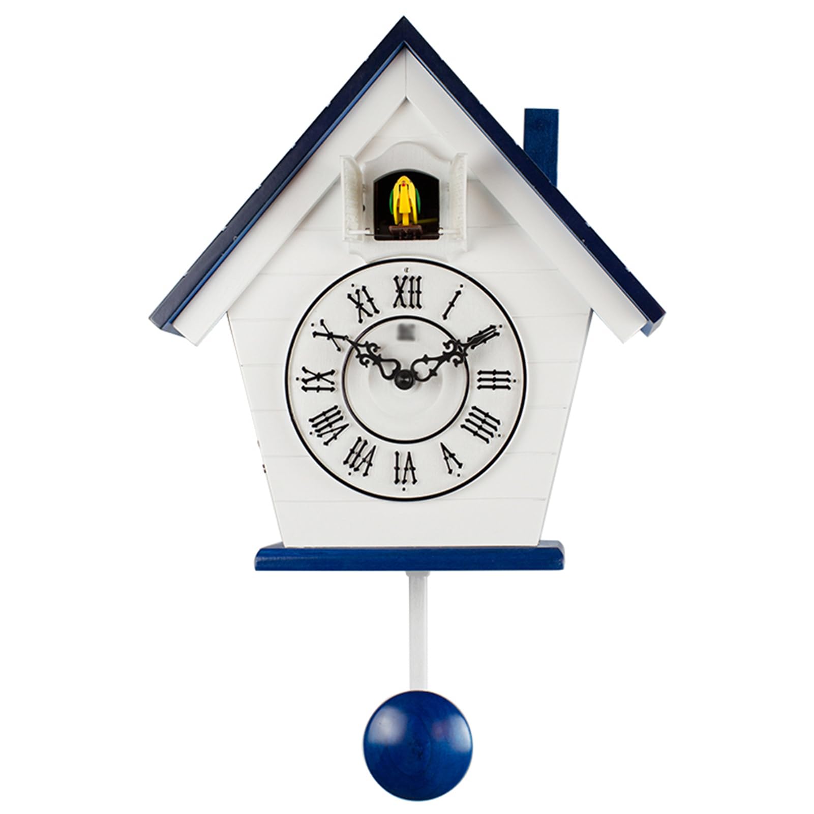 MYUYEE Cuckoo Clock with Cuckoo Bird, for Living Room, Home ation Pendulum Clock,D (E)