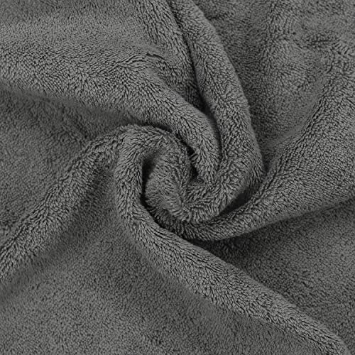 Image of BC BARE COTTON Luxury Hotel & Spa Towel Turkish Cotton Bath Towels - Gray - Dobby Border - Set of 2