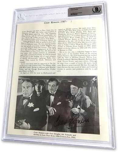 Cesar Romero Signed Autographed Magazine Photo Love That Brute BAS 8320
