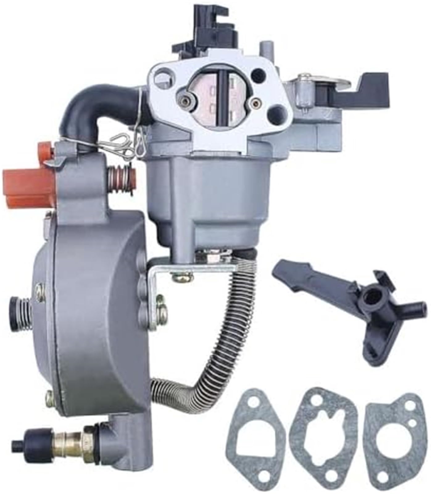 Carburador de estrangulador cable con kit filtro combustible perno junta, para repuesto motor cortacésped Gx200 Gx160 Gx 160 200 Mezclador de combustible para tractor de jardín