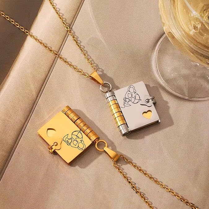 Granddaughter Chapter Book Necklace,The Most Beautiful Chapter Book,Personalized Granddaughters Necklaces Gift3