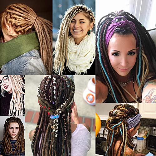 Long Dreadlocks Extenisons 36" 10 Strands Synthetic Dreadlock Extensions Reggae Crochet Dreads Extensions Fake Blonde Dreads Hip-Hop Loc Style Soft Faux Locs Extensions For Women/Men,#M1B/27 #TOP6