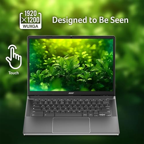 Miniatura 9 de Acer Chromebook Plus 514 Laptop  Pantalla táctil WUXGA 1920 x 1200 IPS de 14 pulgadas  AMD Ryzen 3 7320C  8GB LPDDR5X  128GB eMMC  Wi-Fi 6E  Cámara