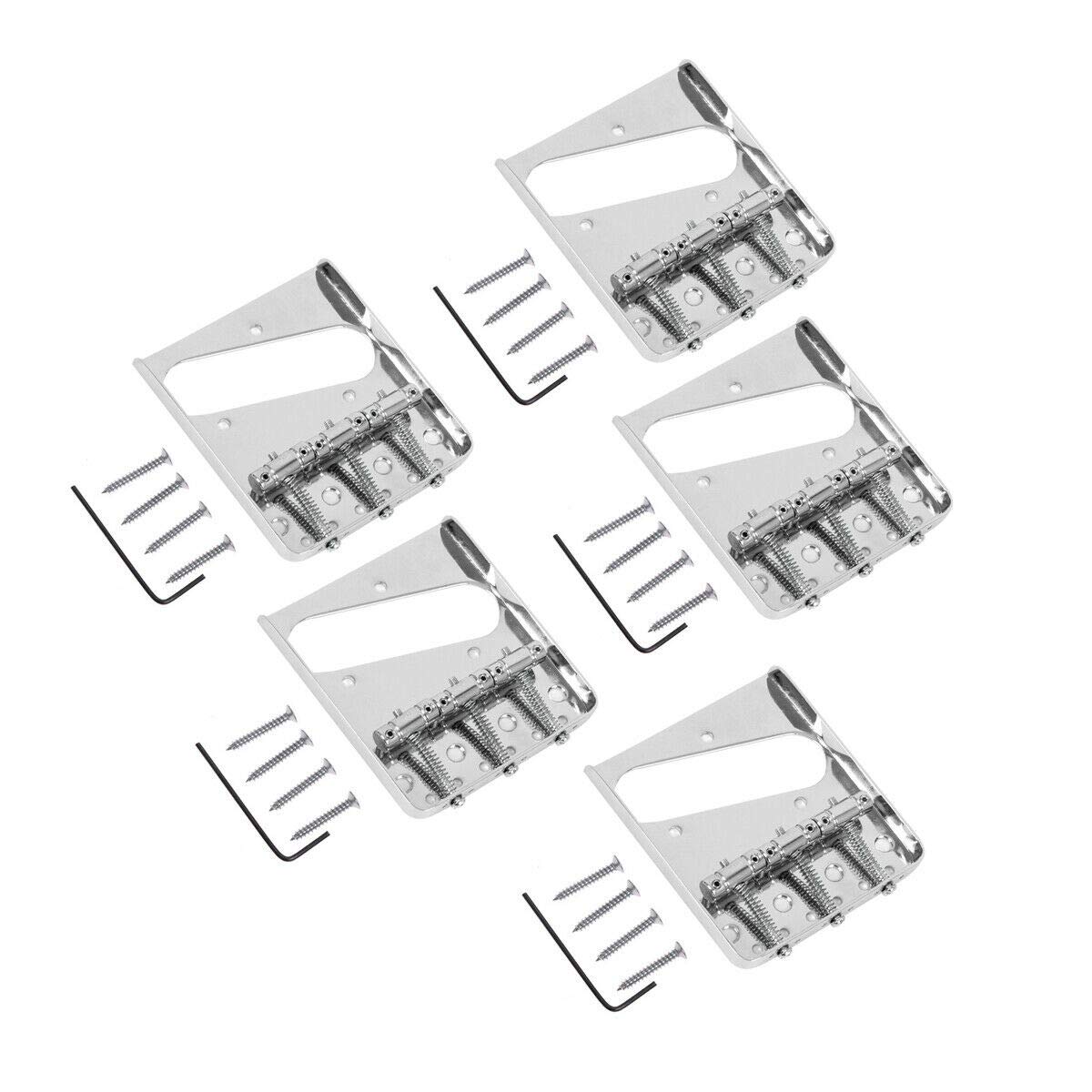 Guitar Parts 5 Pcs Vintage Guitar Bridge for Tele