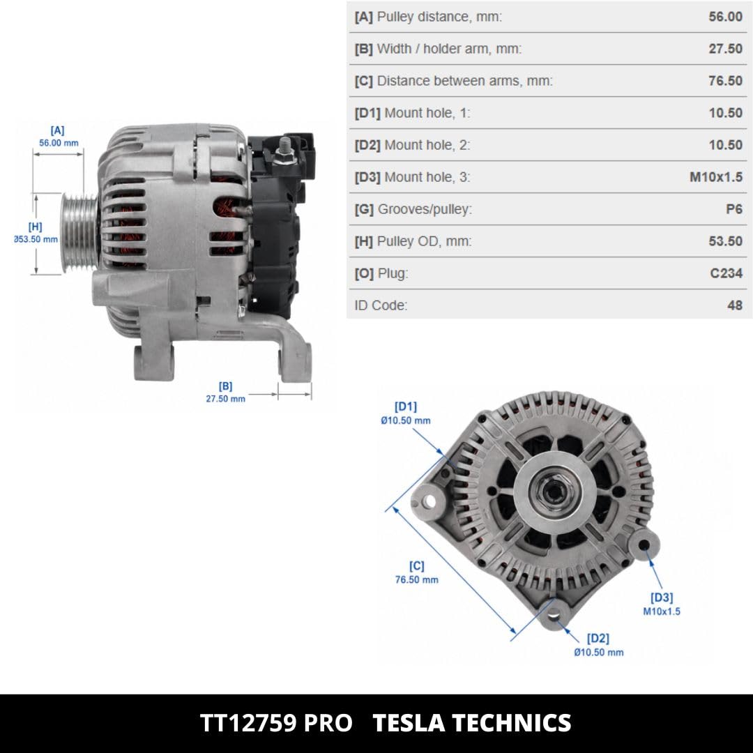 TT12759 PRO Alternateur pour voiture 12V 170A compatible avec BMW. Excellent rapport qualité-prix. Installation facile et garantie.