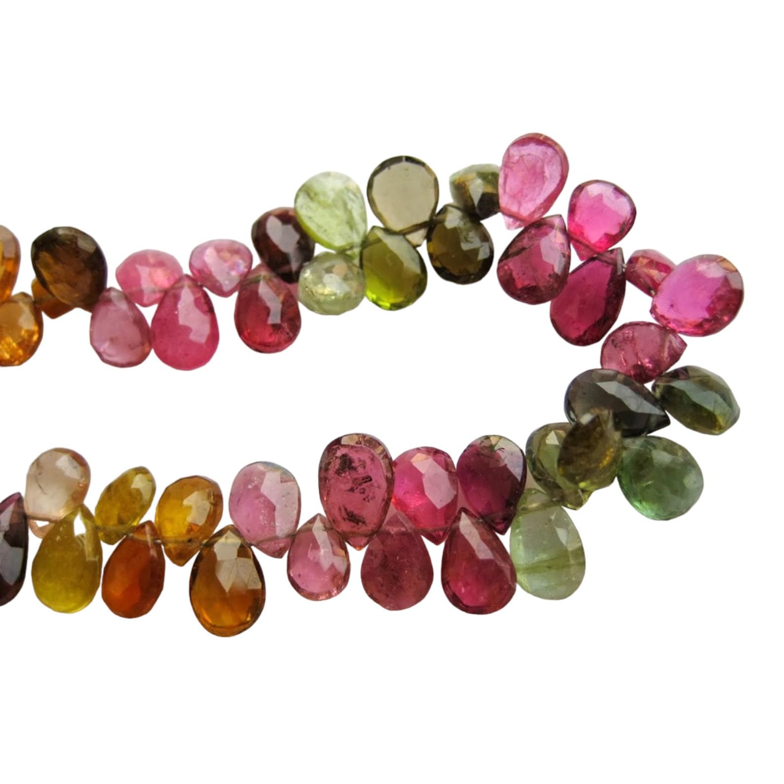 Pierres précieuses à facettes multi tourmaline de 4x6-5x7 mm, lot de 25 pièces pour joaillerie