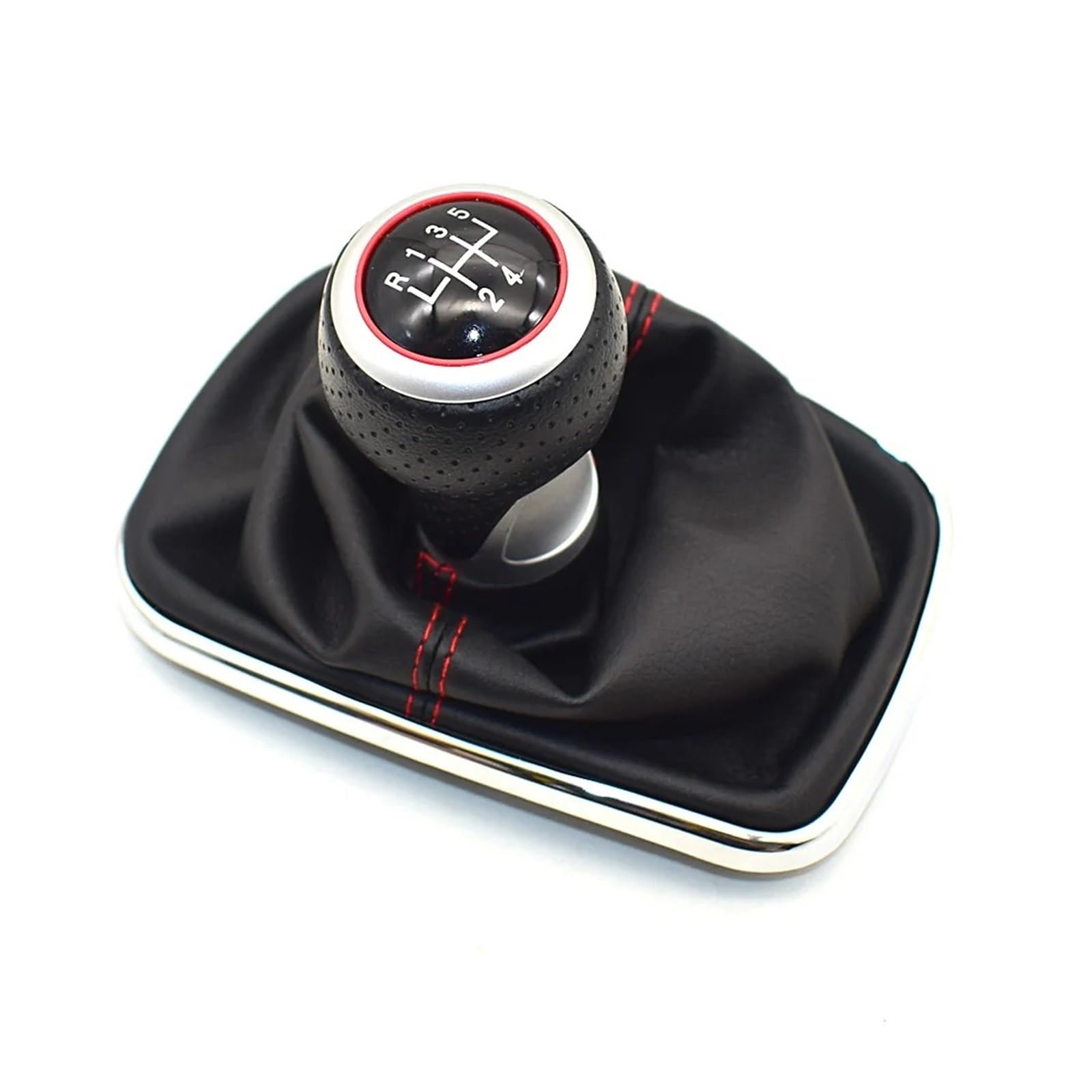 PYBYCEGNZK Car Interior Accessories for VW Mk4 for Golf for GTI R32 1999-2005 5 6 Speed Car Gear Shift Knob Lever Shifter Gaitor Boot(5 Speed D)
