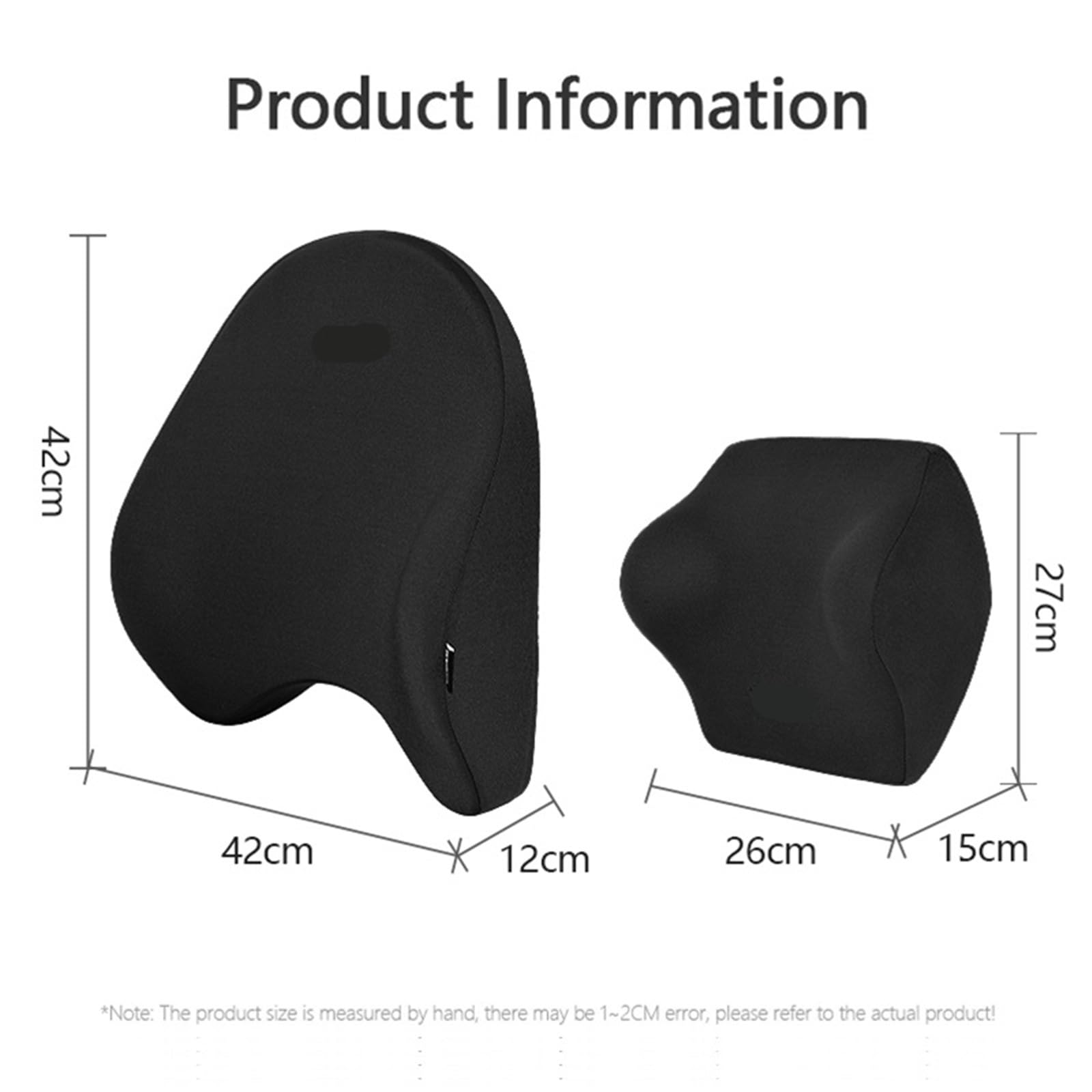 Headrest For Car Seat Almohada para el cuello coche Para espuma viscoelástica, soporte para la espalda Lumbar para las cuatro estaciones, asiento transpirable Anti-Fatigue Lumbar Cushion(J)