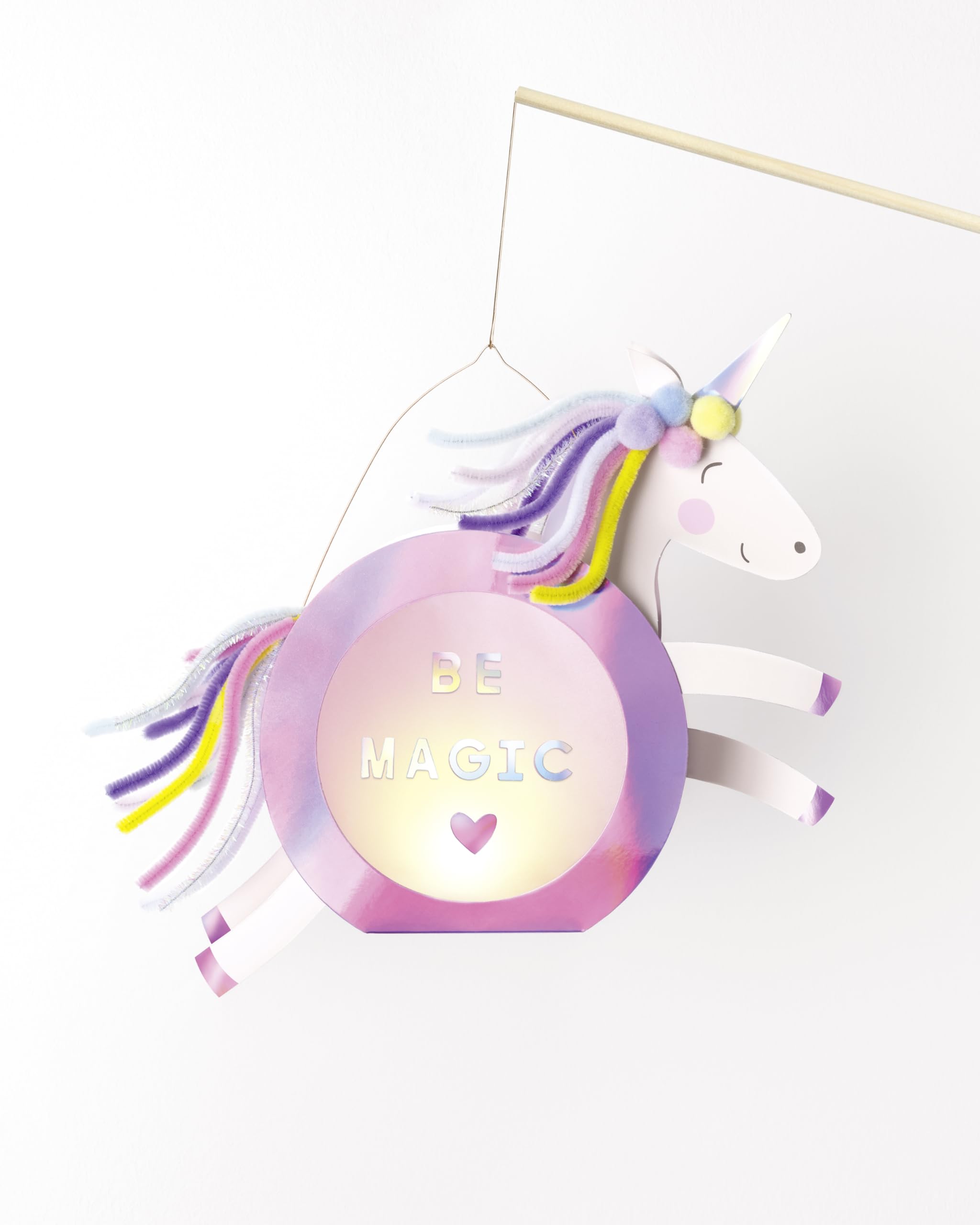 Folia DIY Laterne SWEET RAINBOW - Bastelset Für Kinder Mit LED Licht