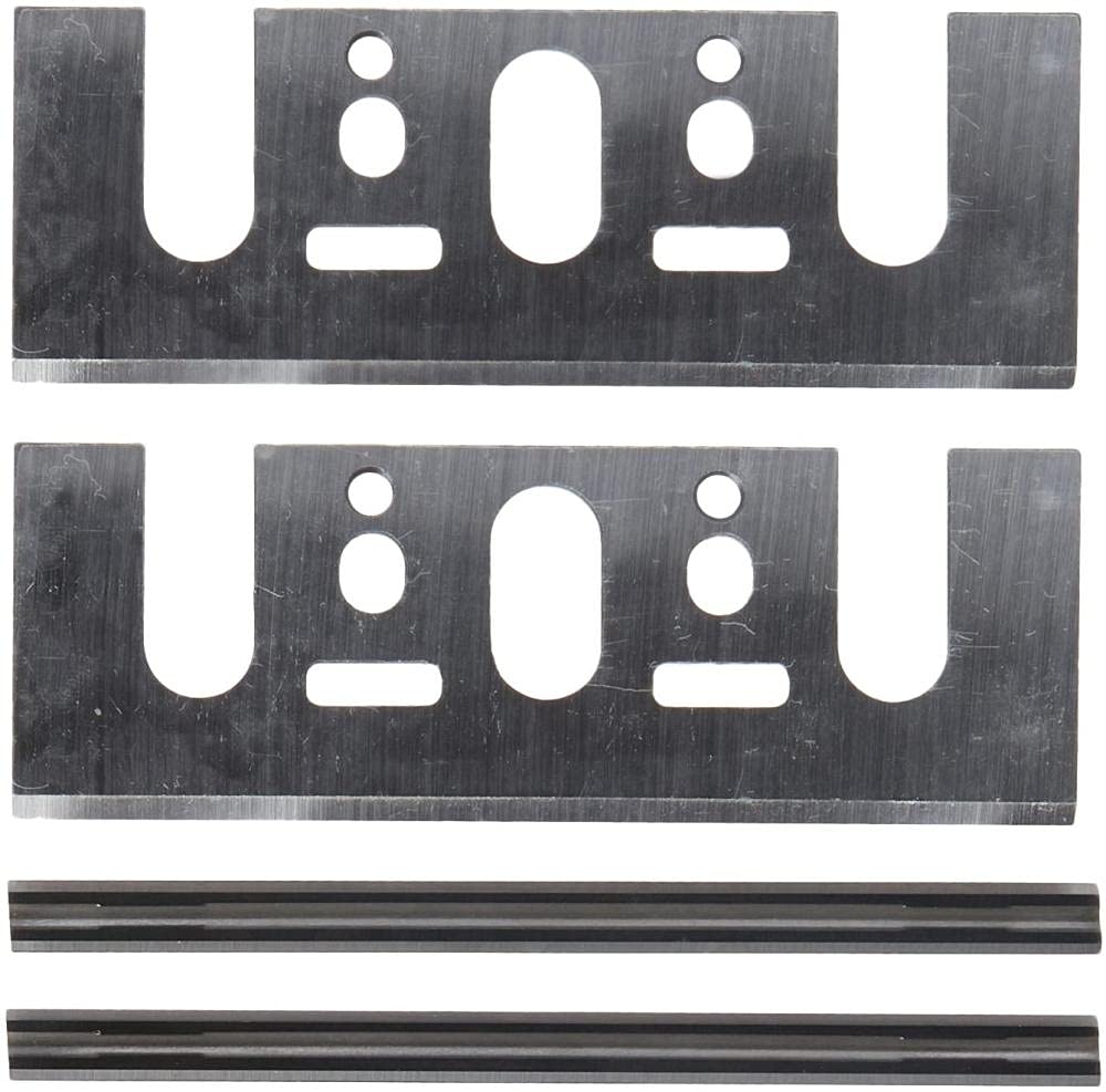 3‑1 / 4 & quot; JUEGO DE CUCHILLAS DE CEPILLADORA DE 82 mm CON PLACA DE JUEGO JUEGO DE CUCHILLAS DE DOBLE FILO ADAPTADOR UNIVERSAL, como se muestra