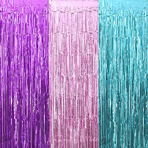 blf Unicorn Birthday Decorations for Girls Purple Pink Aquamarine...