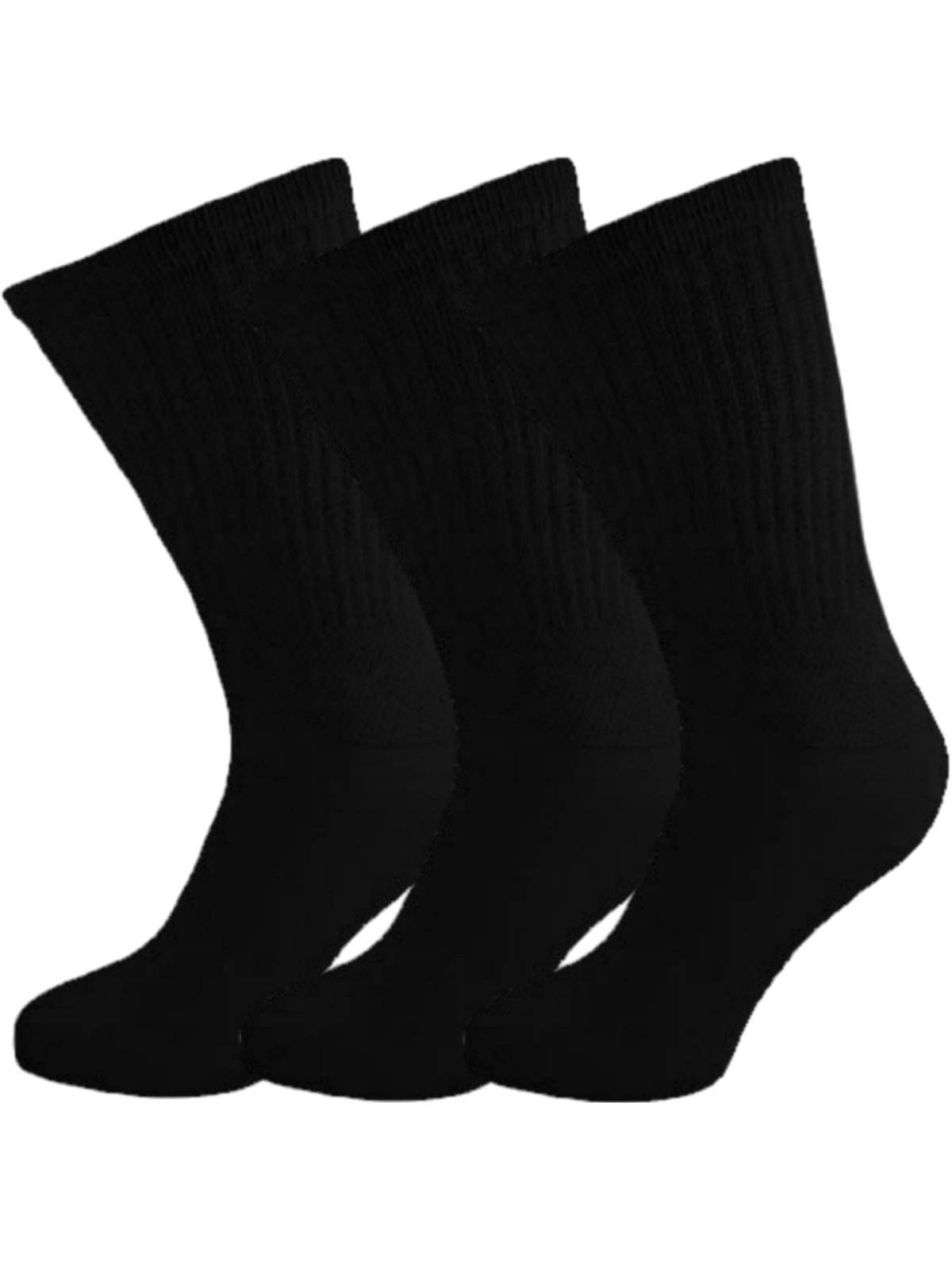 Hduk Ladies Socks Women's Black 6X Of Diabetic Cotton Rich "Extra Wide" Hand Linked Toe Socks/Uk 4-8 Eur 37-42 (Black)