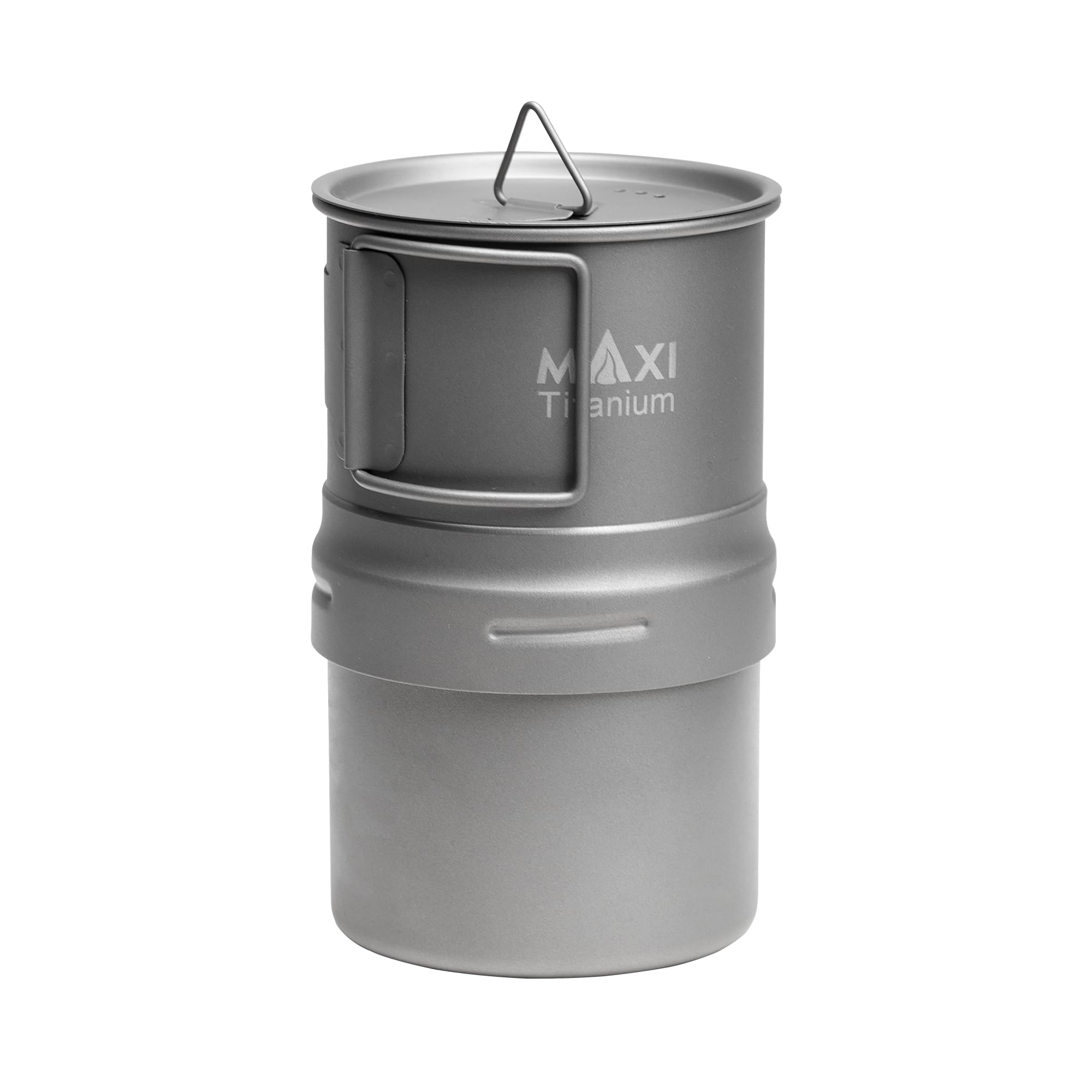 Maxi Moka Pot Camping, cafetière moka en titane, 5 oz, réservoir amovible