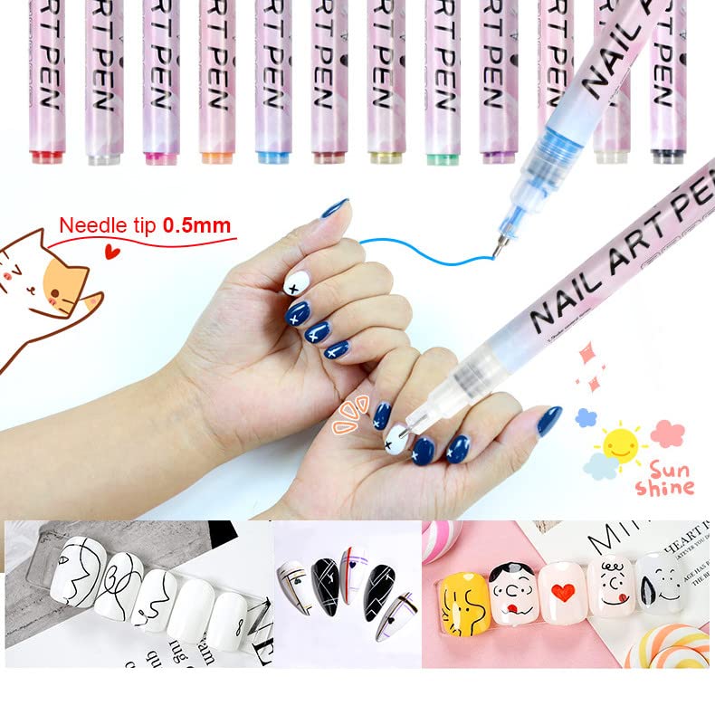 Amazon | YAYAMIYA ジェルネイル ドットペン 12色 0.5mm/0.7mm ネイル 