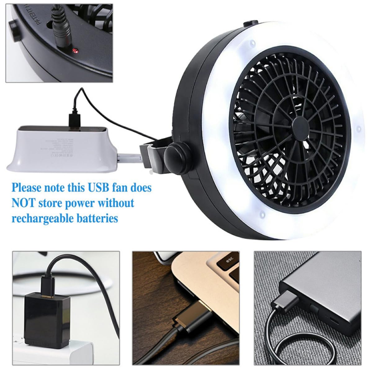 MILISTEN 3 Stück USB Campinglampe Tragbares Campinglicht Multifunktionale Zeltlampe LED Campinglicht LED Zeltlampe