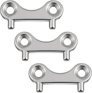 3 Pcs Stainless Steel Deck Fill Key, Marine Boat Gas Cap Keys Fuel Cap Keys Water Tank Replacement Yacht Fuel Tank Caps Fill Plate Spare Key, Silver