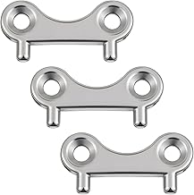 3 Pcs Stainless Steel Deck Fill Key, Marine Boat Gas Cap Keys Fuel Cap Keys Water Tank Replacement Yacht Fuel Tank Caps Fill Plate Spare Key, Silver