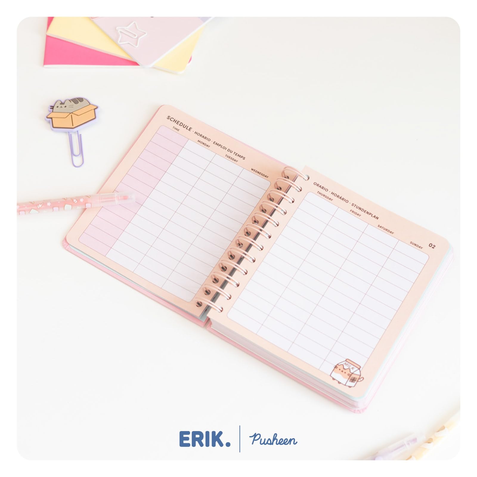 Grupo Erik Academic Diary 2026-2027 Page a Day - Pusheen Gifts for Cat Lovers | Back to School Planner 2026-2027, Mid Year Diary 2026 2027 Day per Page | Pusheen Stationery, Cat Stationery Gifts