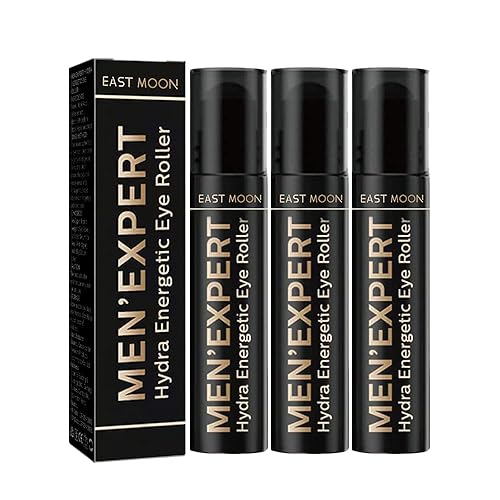 Expert Hydra - Rodillo de ojos energético para hombre, rodillo para debajo de los ojos, ojeras, tratamiento para debajo de los ojos, rodillo de ojos