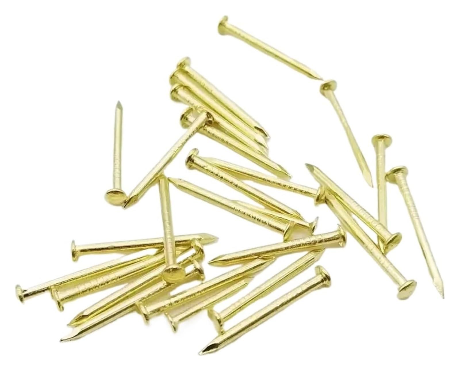 Małe gwoździe mosiężne, 200 szt. Średnica 1,2 mm, 1,5 mm, 1,8 mm Miniaturowe okrągłe gwoździe żelazne do zawiasów pudełek na biżuterię(1.8x23mm)