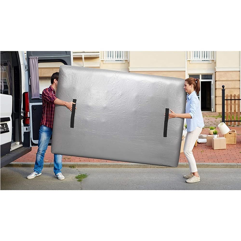 OKUOKA Réutilisable Housse Matelas Demenagement Sac de Rangement de Matelas Double Super épais, Déplacer Le Couvercle du Matelas avec Poignée de renforcement et Fermeture éclair (Size : 208x40.6x158c