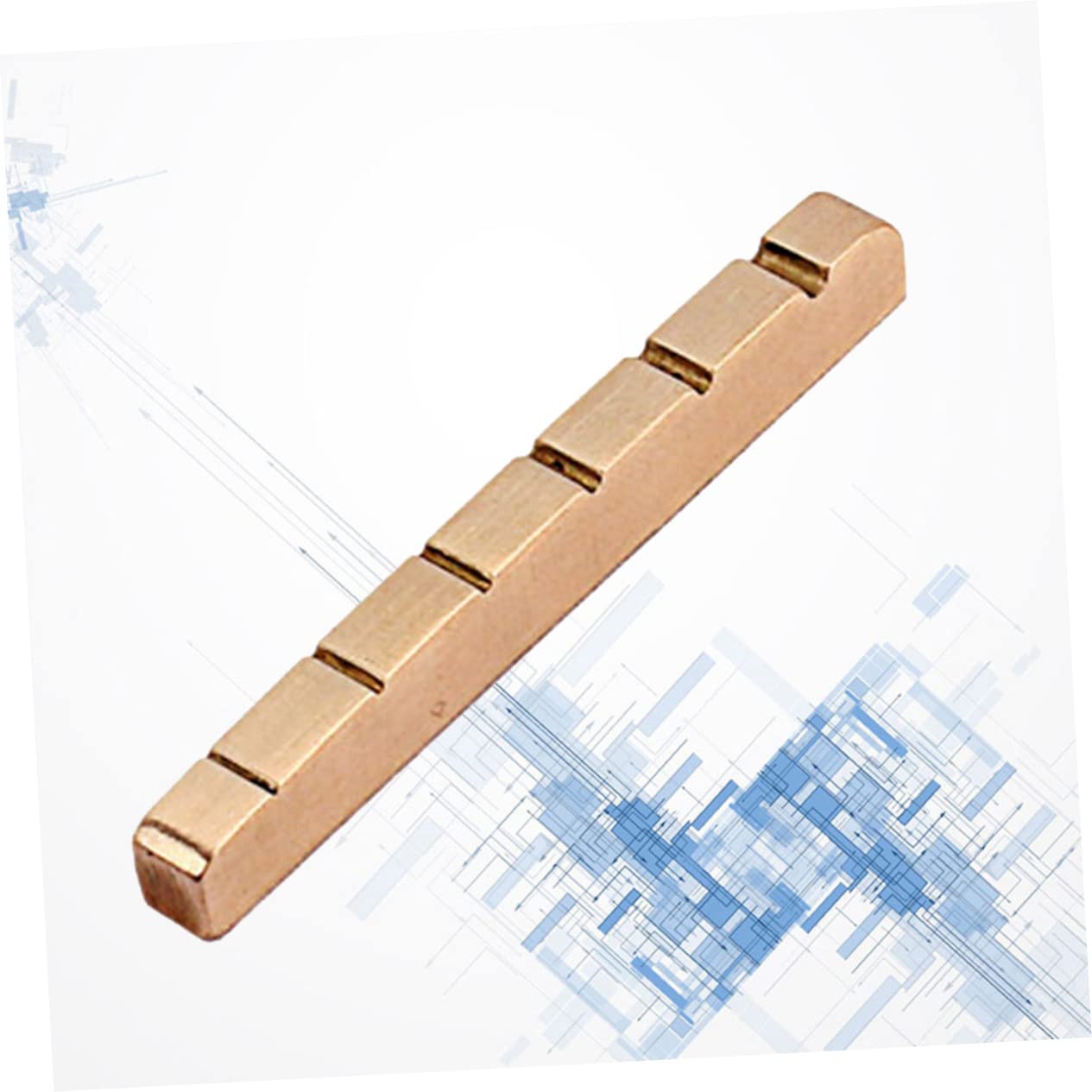 VANZACK Slotted Brass Guitar Nut String Replacement Part Guitar Accessory for Electric Bass Upgrade