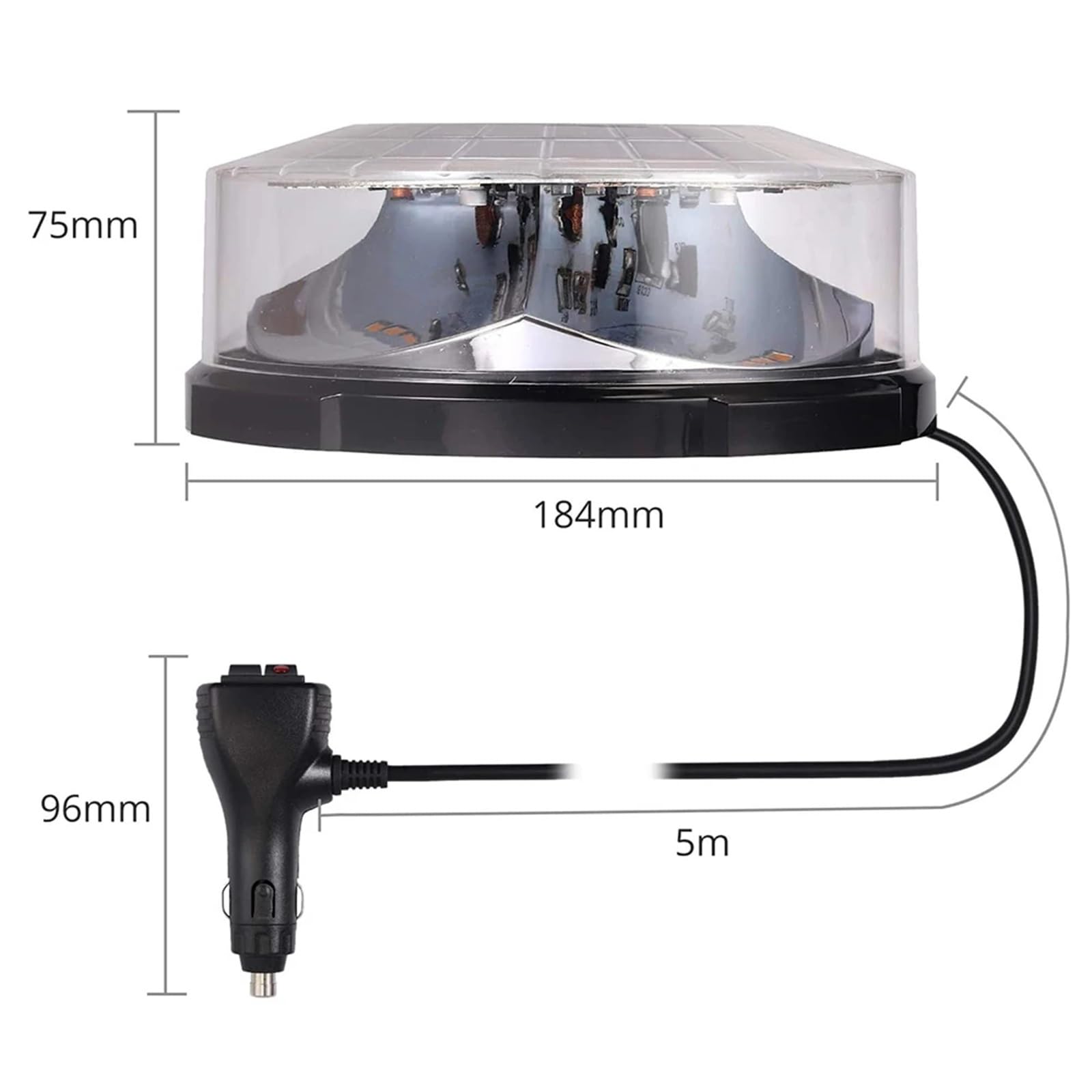 24 LED stroboskopowe światło awaryjne z magnetycznym montażem na suficie dachu, miganie awaryjne do pojazdów, 12/24 V