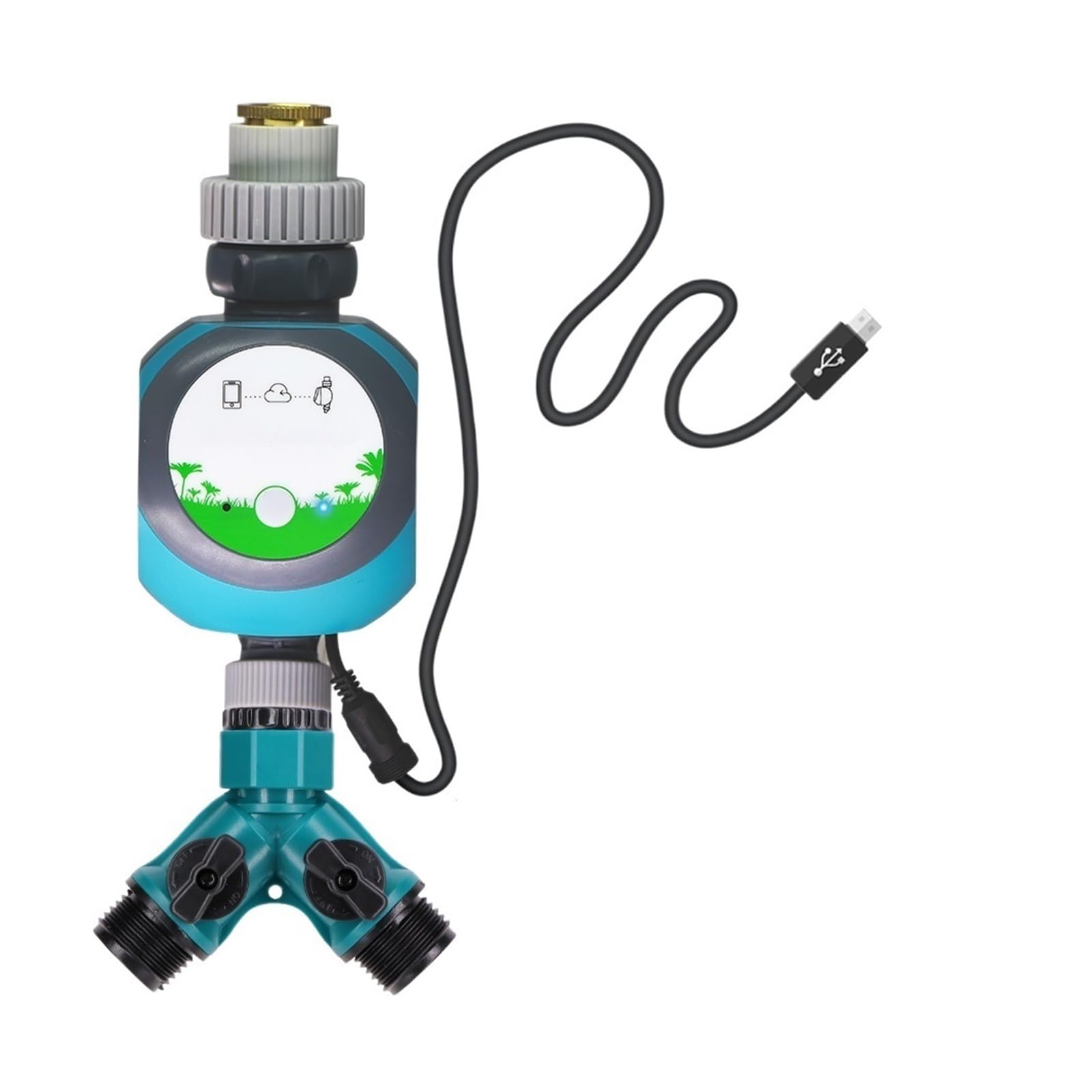 Wifi Bluetooth Compatible Watering Timers Smart Sprinkler Controller Automatic Drip Irrigation Valve Water Wireless Phone Remote Water Conservation(F)