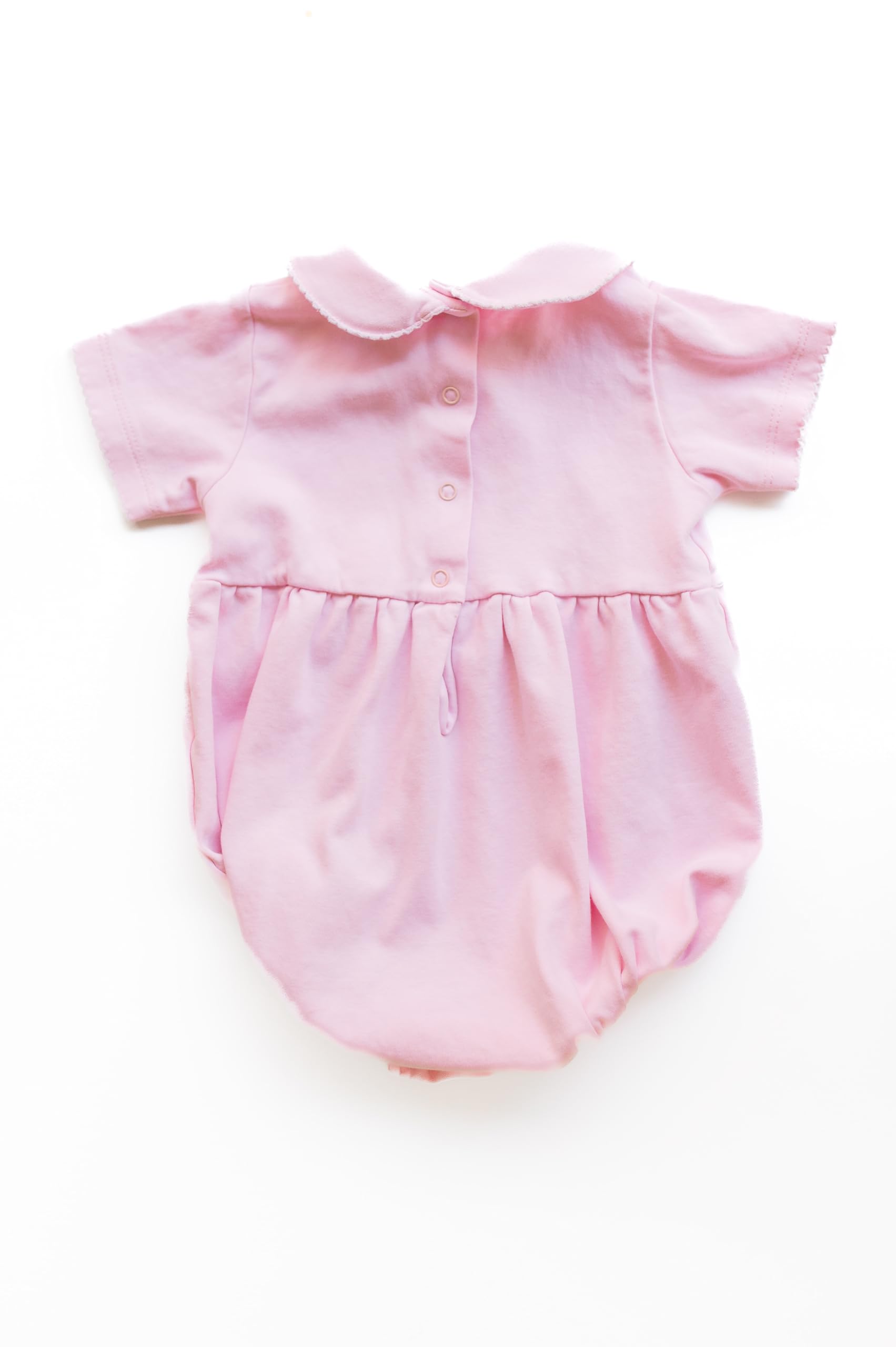 LoveBaby P Short Sleeve Bodysuit Bubble Made From 100% Pima Cotton (Light Pink, 12-18 Months)