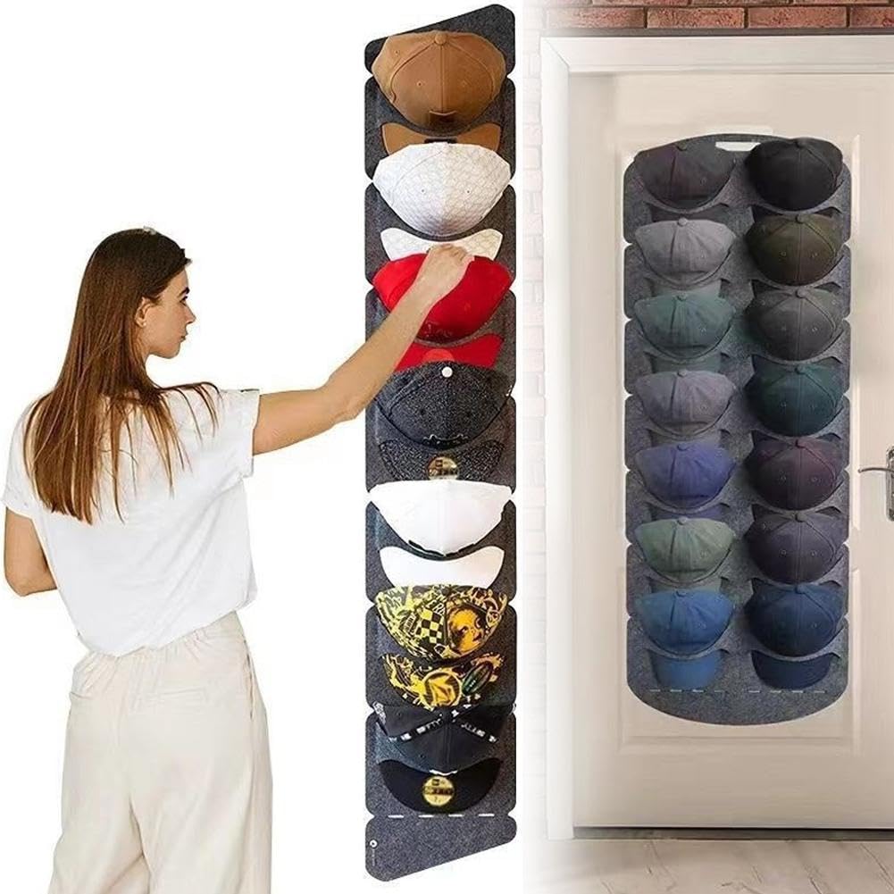 Teddy Storage Baseball Cap Hat Display Rack, 2 Pack Hat Organizer For ...