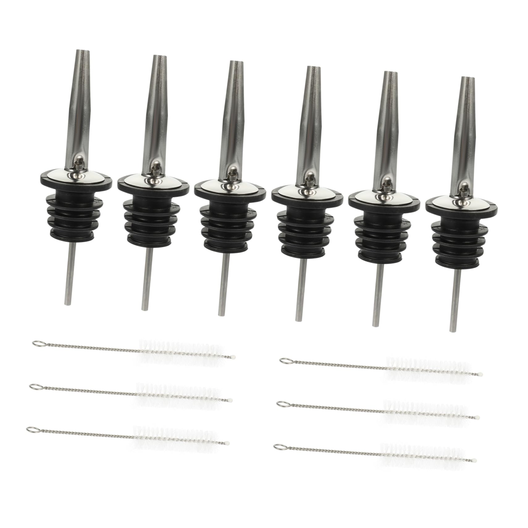 OUNONA 1 Set Stainless Steel Wine Pourer and Oil Spout Stopper for Easy Dispensing Multi Function Kitchen Tool with Brushes for Efficient Serving